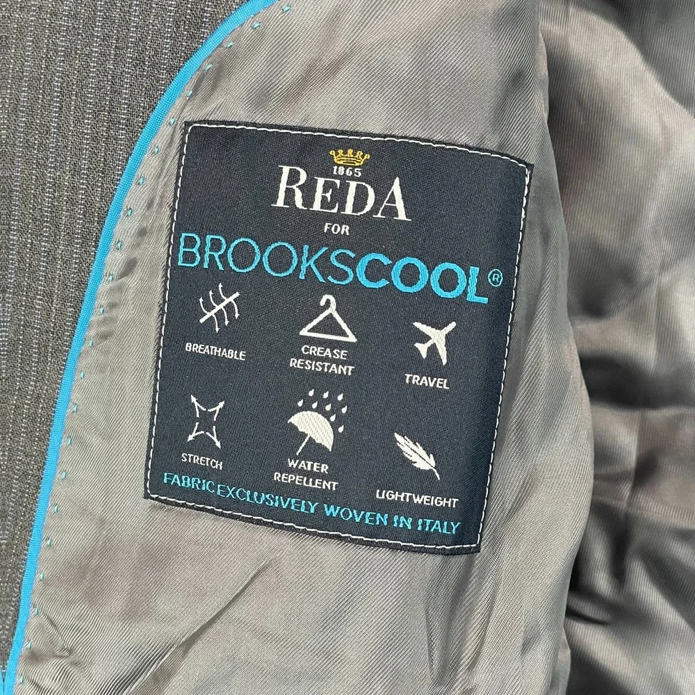Brooks Brothers Regent-Fit Blazer 42L REDA Italy Wool Brookscool Gray Sport Coat